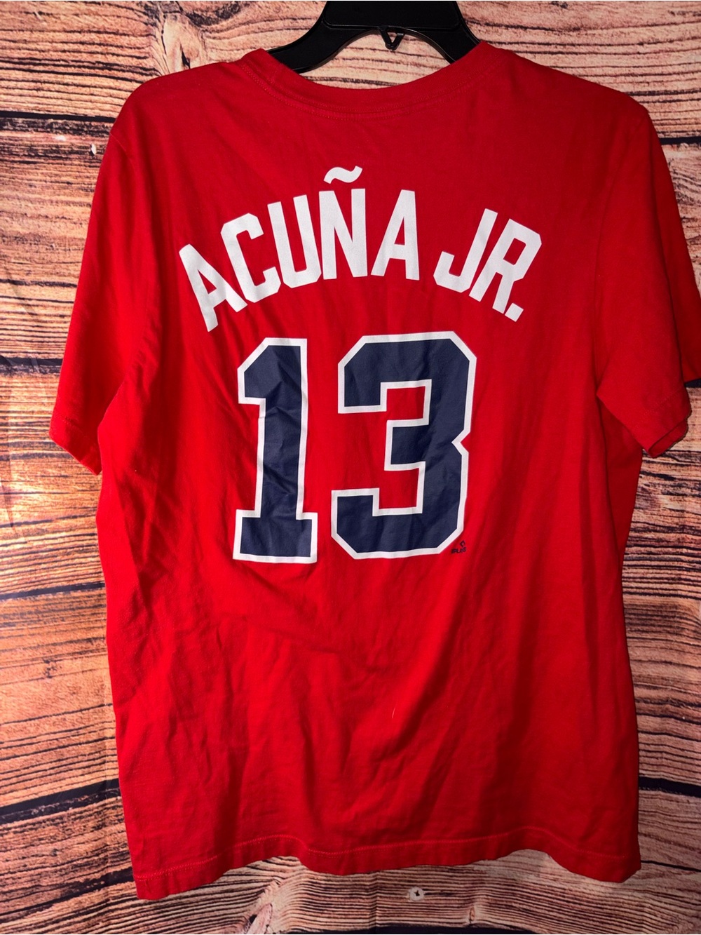 Nike Red Acuña Jr. #13 Men's Baseball Shirt